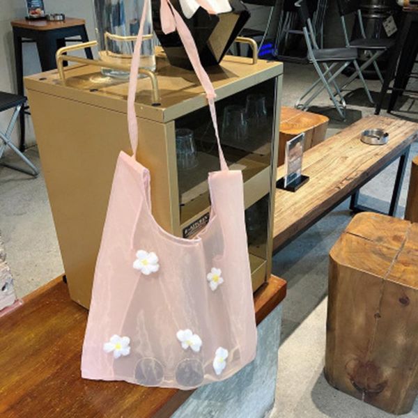 women embroidered flower bag light clear organza jelly small tote messenger shoulder bags student female beach handbags
women embroidered flower bag light clear organza jelly small tote messenger shoulder bags student female beach handbags