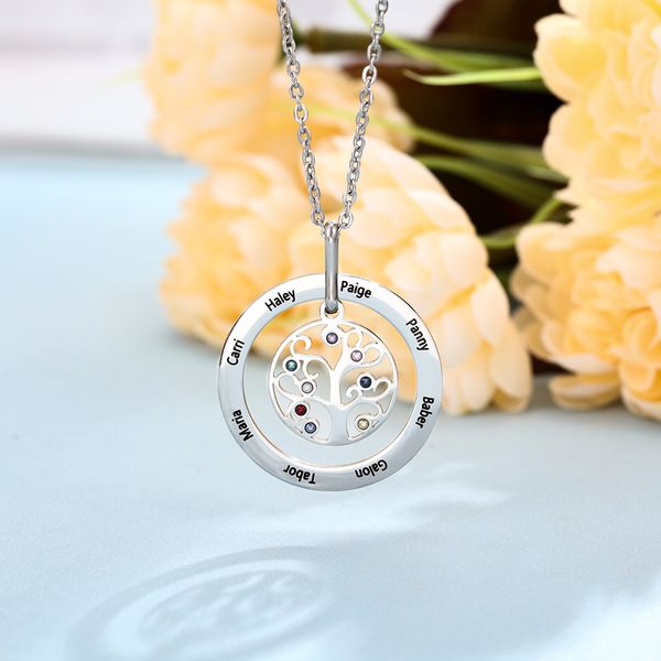 генеалогическое древо жизни ожерелье подвески с 8 birthstones гравировки имени ожерелье из нержавеющей стали цепи ювелирных изделий для женщ
генеалогическое древо жизни ожерелье подвески с 8 birthstones гравировки имени ожерелье из нержавеющей стали цепи ювелирных изделий для женщ