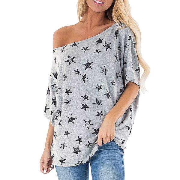 summer for womens and shirts 2019 tunic star print o-neck short sleeve casual tee shirt woman clothes, White
summer for womens and shirts 2019 tunic star print o-neck short sleeve casual tee shirt woman clothes, White