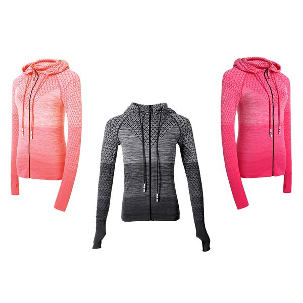 ladies hoodie slim zipper yoga sport jacket outdoor running fitness polyester breathable hooded long sleeves, White;red
ladies hoodie slim zipper yoga sport jacket outdoor running fitness polyester breathable hooded long sleeves, White;red