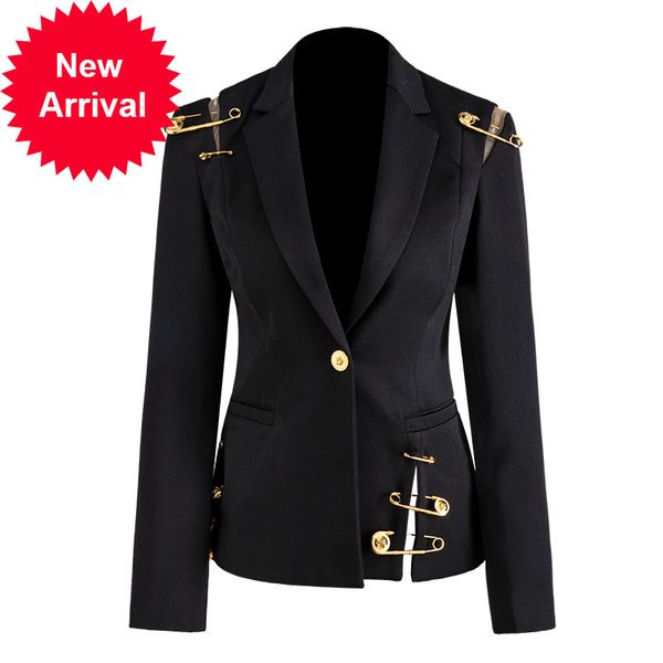 women's suits & blazers brand 2021 winter fashion high street stylish women blazer single button mesh patchwork pin slim quality black, White;black
women's suits & blazers brand 2021 winter fashion high street stylish women blazer single button mesh patchwork pin slim quality black, White;black