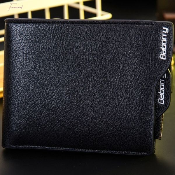 

new design rfid protection blocking swallet vintage casual men short purse pu leather zipper coin pouch card case anti theft, Red;black