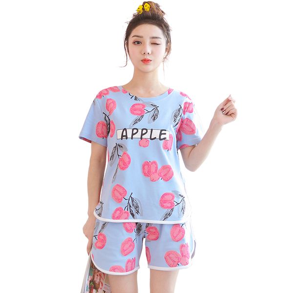 wavmit 2019 summer women comfortable cute pajama set girl print pyjama set short sleeve sleepwear suit women nightshirt sets, Blue;gray
wavmit 2019 summer women comfortable cute pajama set girl print pyjama set short sleeve sleepwear suit women nightshirt sets, Blue;gray