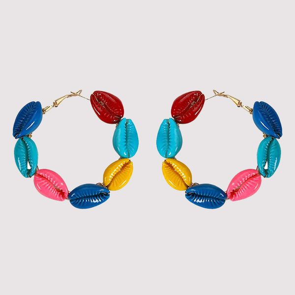 bohemian shell round hoop earring women fashion multicolour girls earrings korean elegant unique design wedding jewelry sale, Golden;silver
bohemian shell round hoop earring women fashion multicolour girls earrings korean elegant unique design wedding jewelry sale, Golden;silver