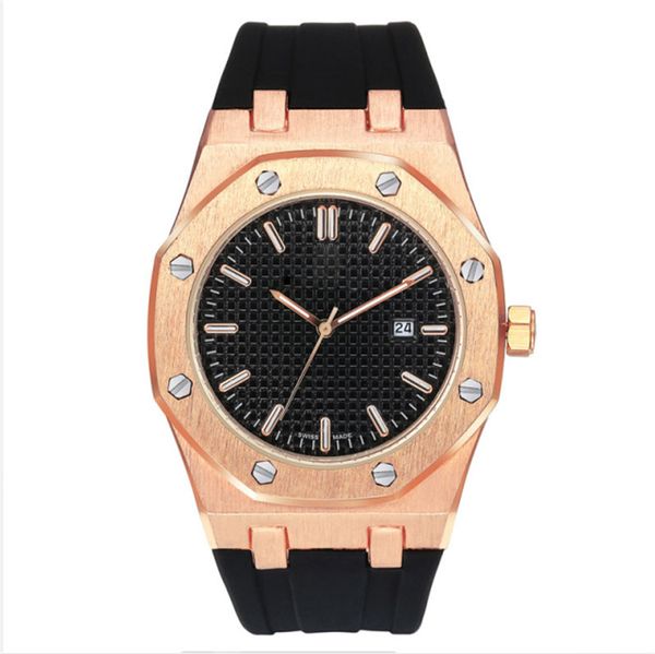 fashion mens womens luxe watches 41mm rubber strap sapphire stainless steel quartz movement male watch casual sport wristwatches 10, Slivery;brown
fashion mens womens luxe watches 41mm rubber strap sapphire stainless steel quartz movement male watch casual sport wristwatches 10, Slivery;brown