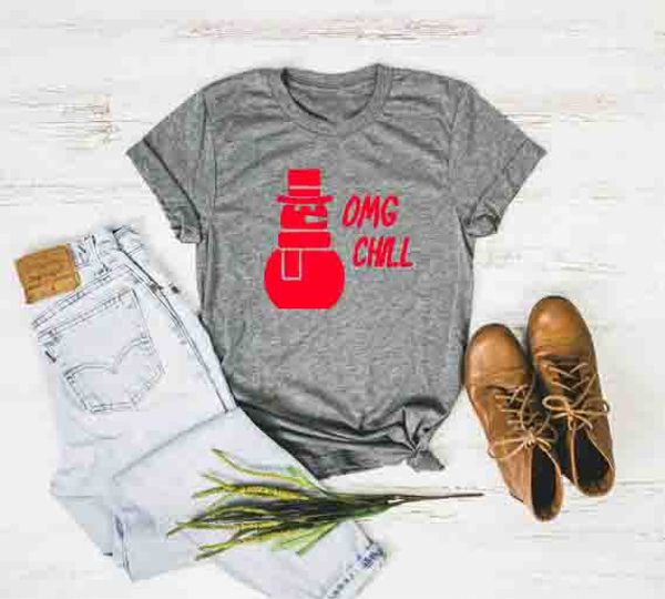 vintage stylish outfits camisetas tee omg chill snowman t-shirt hipster casual christmas tee merry christmas holidat, White
vintage stylish outfits camisetas tee omg chill snowman t-shirt hipster casual christmas tee merry christmas holidat, White