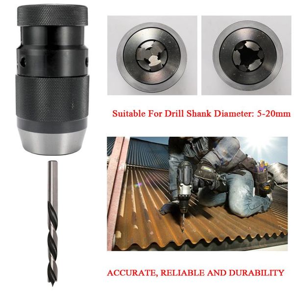 new keyless light duty professional drill chuck for machine tools and portable tools alloy b22 5-20mm self-locking click adapter
new keyless light duty professional drill chuck for machine tools and portable tools alloy b22 5-20mm self-locking click adapter