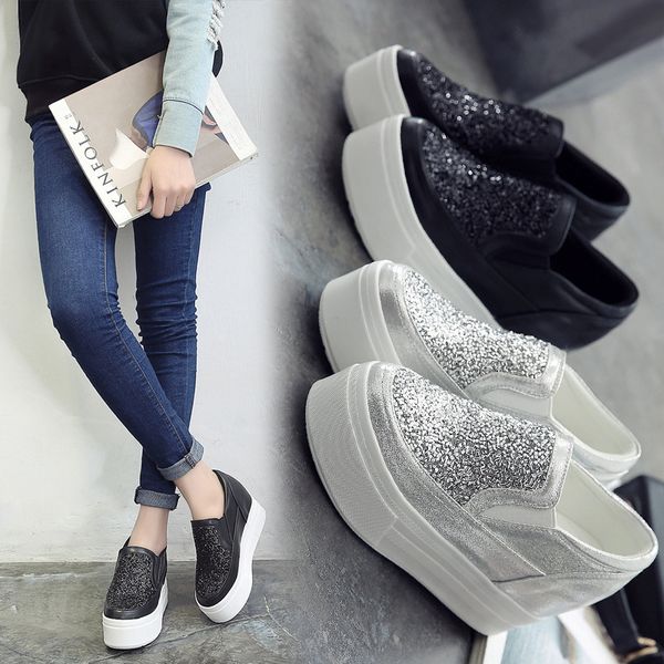 running shoes korean version of the sequined sneakers women's thick bottom 10cm increased women shoes a pedal sneakers -20
running shoes korean version of the sequined sneakers women's thick bottom 10cm increased women shoes a pedal sneakers -20