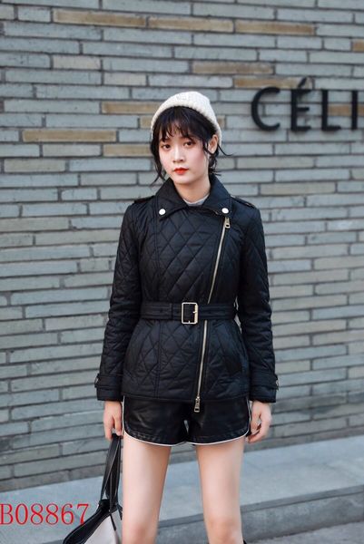 women's cotton-padded clothes short slim quilted jacket oblique zipper belt plaid thick coat fashion simple ladies winter clothing qq8, Black
women's cotton-padded clothes short slim quilted jacket oblique zipper belt plaid thick coat fashion simple ladies winter clothing qq8, Black
