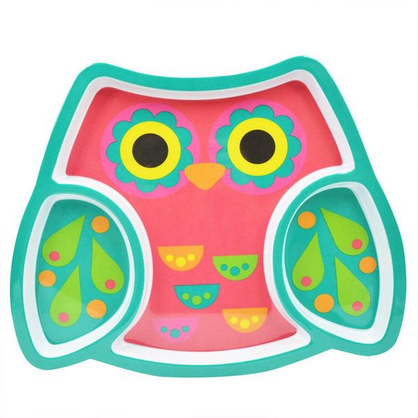 new toddler separated feeding tableware cute animal pattern non slip dinner plates dishes bowls