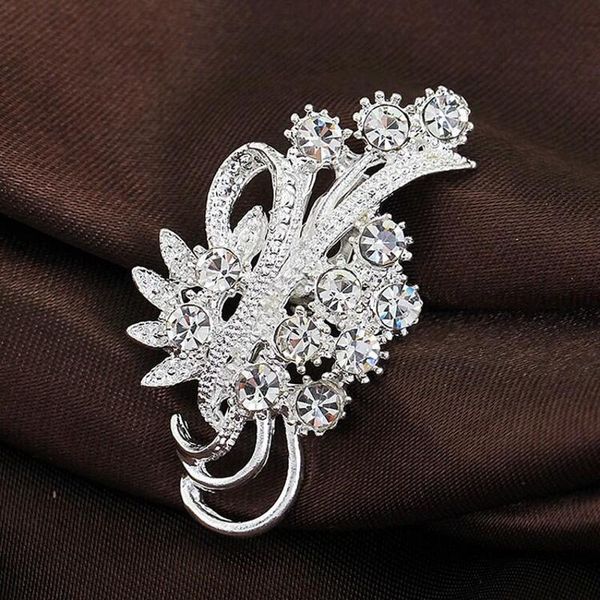 vintage gold color plated flower brooches for women wedding rhinestone bouquet pins clothing jewelry accessories, Gray
vintage gold color plated flower brooches for women wedding rhinestone bouquet pins clothing jewelry accessories, Gray