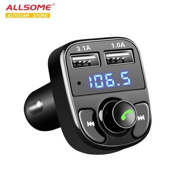 allsome fm transmitter aux modulator bluetooth handscar kit car audio mp3 player 3.1a quick charge dual usb charger
allsome fm transmitter aux modulator bluetooth handscar kit car audio mp3 player 3.1a quick charge dual usb charger