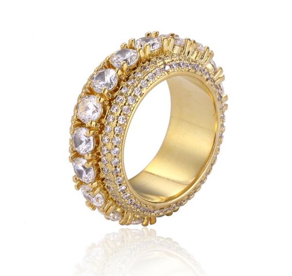 european and american fashion personality explosive micro-inlaid five rows full of zircon rings hip-hop jewelry can rotate men's rings, Golden;silver
european and american fashion personality explosive micro-inlaid five rows full of zircon rings hip-hop jewelry can rotate men's rings, Golden;silver