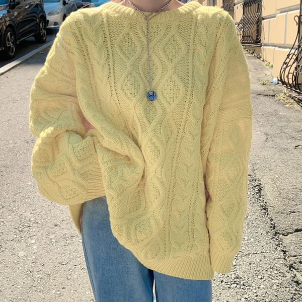 women o-neck autumn winter sweater female knitted pullovers twisted sweater loose long sleeve jumpers knit 2019, White;black
women o-neck autumn winter sweater female knitted pullovers twisted sweater loose long sleeve jumpers knit 2019, White;black