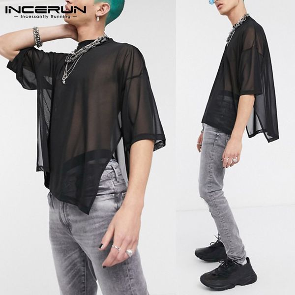 2020summer man mesh see-through oversize tee men shirt solid color punk oversize blouse man vintage short sleeve shirts 5xl, White;black
2020summer man mesh see-through oversize tee men shirt solid color punk oversize blouse man vintage short sleeve shirts 5xl, White;black