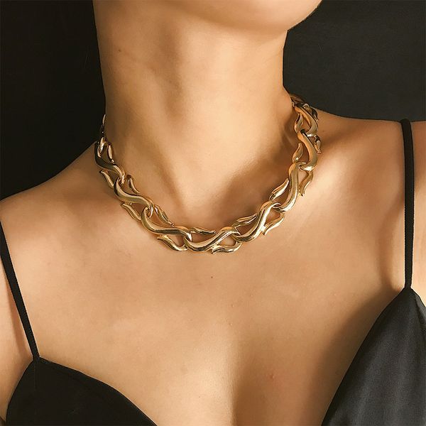 punk miami cuban choker necklace collar statement hip hop big chunky aluminum golden thick chain necklace women jewelry, Silver
punk miami cuban choker necklace collar statement hip hop big chunky aluminum golden thick chain necklace women jewelry, Silver