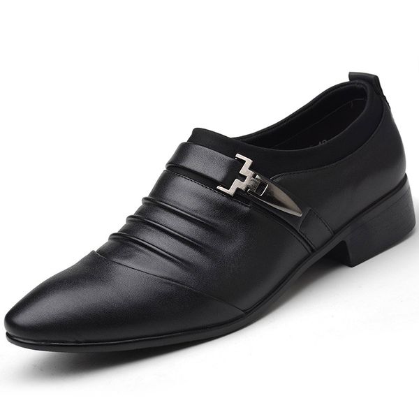 new arrival men pu leather shoes formal comfortable flat pointed toe casual shoes, Black
new arrival men pu leather shoes formal comfortable flat pointed toe casual shoes, Black