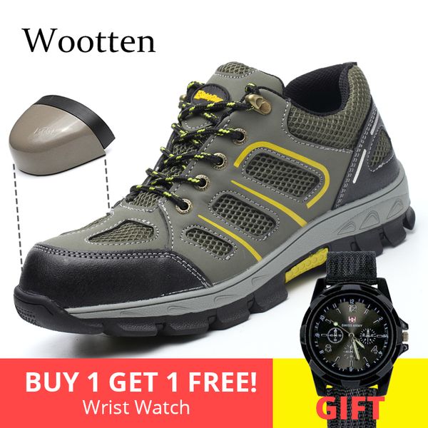 plus size men safety shoes leather cap toe steel construction outdoor breathable stab-resistant indestructible work shoes #yn805, Black
plus size men safety shoes leather cap toe steel construction outdoor breathable stab-resistant indestructible work shoes #yn805, Black