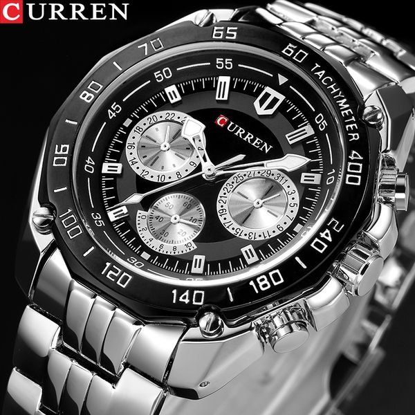 curren men quartz watch fashion stainless steel wristwatch waterproof watch relogio masculino, Slivery;brown
curren men quartz watch fashion stainless steel wristwatch waterproof watch relogio masculino, Slivery;brown