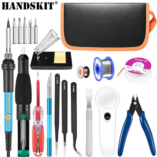 handskit 22 pcs soldering iron kit 220v/110v 60w electric adjustable temperature soldering iron with tips stand tools
handskit 22 pcs soldering iron kit 220v/110v 60w electric adjustable temperature soldering iron with tips stand tools