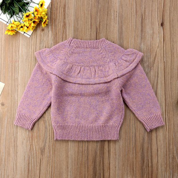 2018 newborn baby girls sweater knit jumper ruffle long sleeve cute casual fashion baby clothing warm winter sale clothing, White
2018 newborn baby girls sweater knit jumper ruffle long sleeve cute casual fashion baby clothing warm winter sale clothing, White