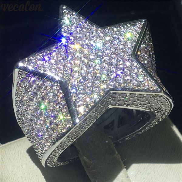 vecalon big star male hiphop ring white gold filled 500pcs 5a cz party anniversary band rings for men rock finger jewelry, Slivery;golden
vecalon big star male hiphop ring white gold filled 500pcs 5a cz party anniversary band rings for men rock finger jewelry, Slivery;golden