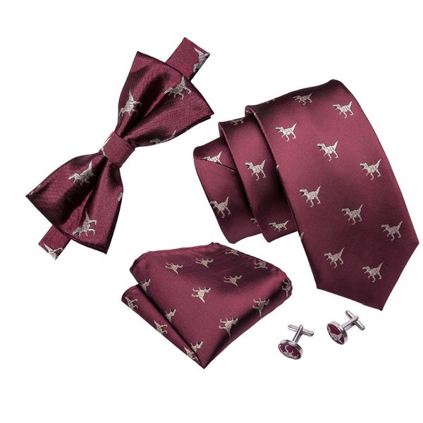barry.wang fashion 100% silk bowtie ties for men dinosaur pattern necktie handkerchief cufflinks sets gift for men party lt-6034, Blue;white
barry.wang fashion 100% silk bowtie ties for men dinosaur pattern necktie handkerchief cufflinks sets gift for men party lt-6034, Blue;white