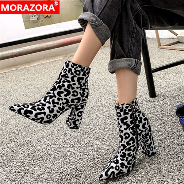 morazora 2020 new arrival women ankle boots pointed toe leopard zip autumn winter high heels shoes woman boots, Black
morazora 2020 new arrival women ankle boots pointed toe leopard zip autumn winter high heels shoes woman boots, Black