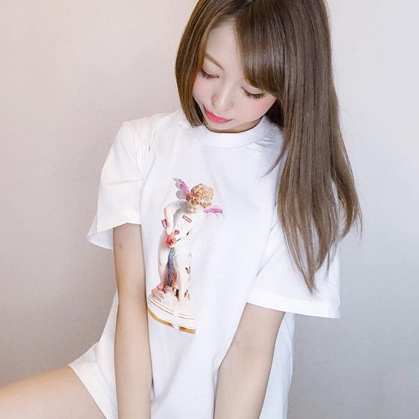 19ss cupid tee cupid angel sculpture printed short-sleeved womens loose oversize couples t-shirt male, Red
19ss cupid tee cupid angel sculpture printed short-sleeved womens loose oversize couples t-shirt male, Red