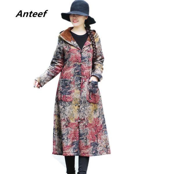 anteef plus size cotton vintage floral print clothes casual long loose autumn winter hooded jacket women coat 2018 outerwear, Black
anteef plus size cotton vintage floral print clothes casual long loose autumn winter hooded jacket women coat 2018 outerwear, Black