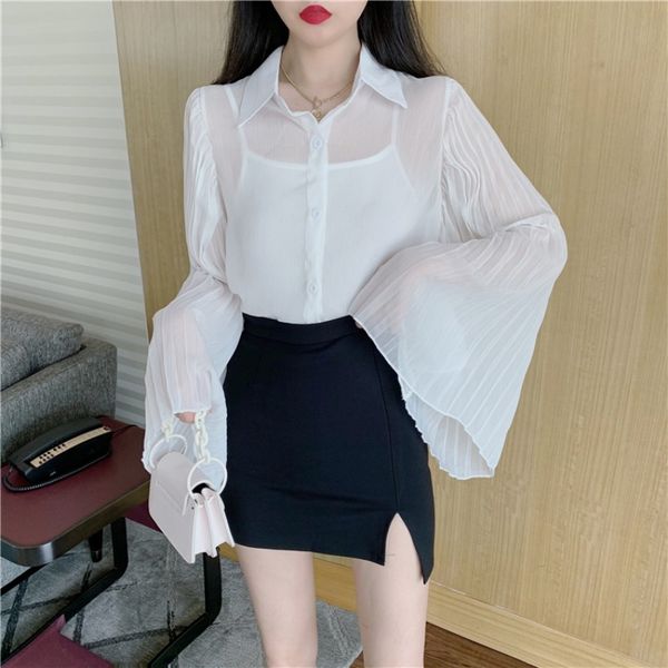 women dresses summer super fairy goddess fan micro transparent long-sleeved sunscreen cardigan shirt with camisole two-piece suit, Black;white
women dresses summer super fairy goddess fan micro transparent long-sleeved sunscreen cardigan shirt with camisole two-piece suit, Black;white