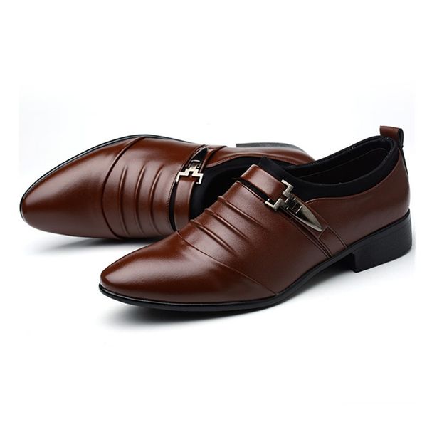 new formal business men shoes leather men casual shoes non-slip wedding party formal, Black
new formal business men shoes leather men casual shoes non-slip wedding party formal, Black