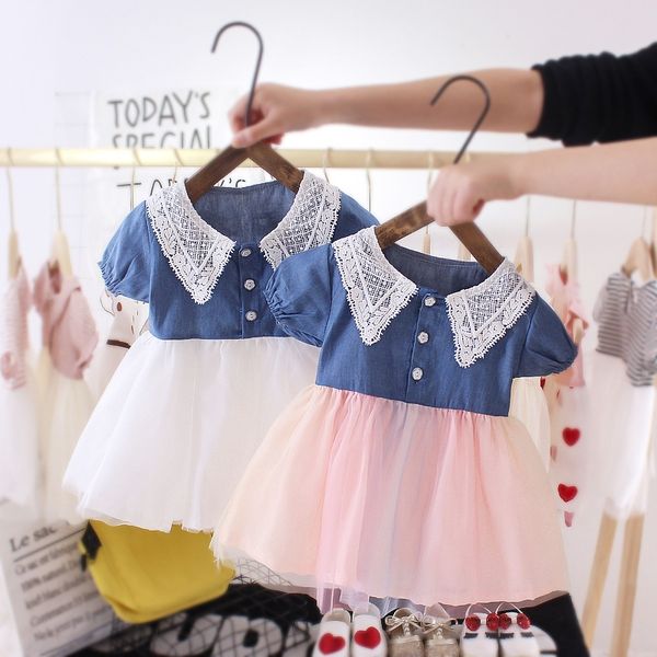 summer new baby dress lace denim stitching mesh girl dress girl short sleeve 6m-3y, Red;yellow
summer new baby dress lace denim stitching mesh girl dress girl short sleeve 6m-3y, Red;yellow