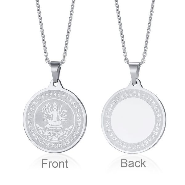 stainless steel men necklaces chain pendants religion buddhism buddha simple for male boyfriend fashion jewelry creativity gift, Silver
stainless steel men necklaces chain pendants religion buddhism buddha simple for male boyfriend fashion jewelry creativity gift, Silver