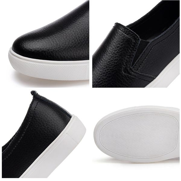 women casual loafers genuine leather slip-on flat ballet shoes woman comfortable white nurse shoes walking shoes for women 6688, Black
women casual loafers genuine leather slip-on flat ballet shoes woman comfortable white nurse shoes walking shoes for women 6688, Black