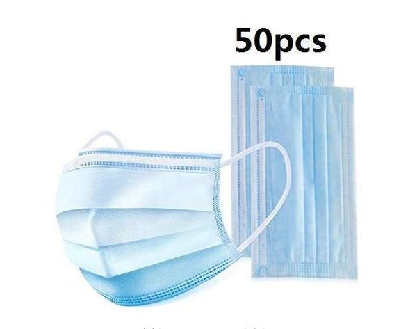 дешевые 50 шт фильтр 3-слойная одноразовая маска для лица личная защита пылезащитная анти-плевок маска для глаз для ушной раковины