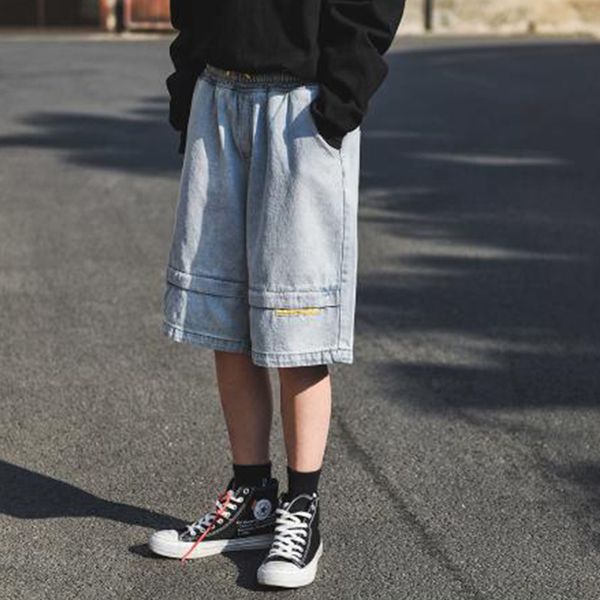 мужчины упругие талии шорты джинсовые винтажная мода мужской hip hop сыпучие casual straight короткие брюки уличные джинсы шорты, Blue
мужчины упругие талии шорты джинсовые винтажная мода мужской hip hop сыпучие casual straight короткие брюки уличные джинсы шорты, Blue