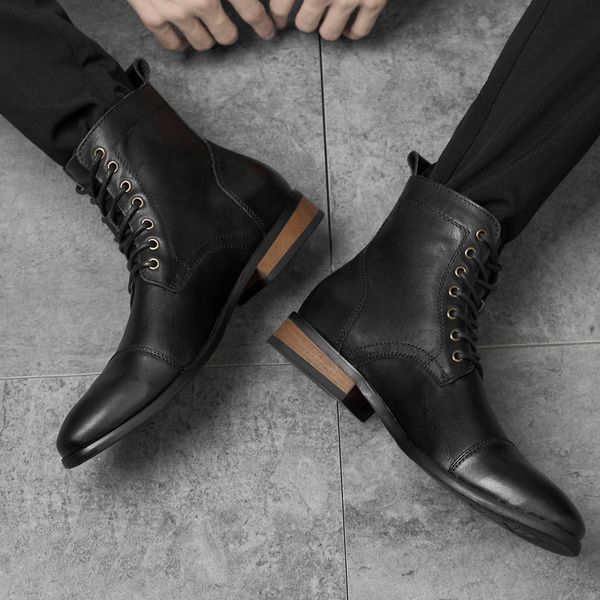 2019 new men's leather handmade office formal wedding party original retro vintage custom men's snow winter boots, Black
2019 new men's leather handmade office formal wedding party original retro vintage custom men's snow winter boots, Black
