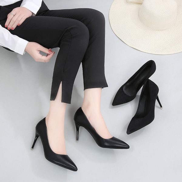 office ladies high heels leather women shoes black pointe women pumps thin heel .5cm plus size 41 a854, Black;white
office ladies high heels leather women shoes black pointe women pumps thin heel .5cm plus size 41 a854, Black;white