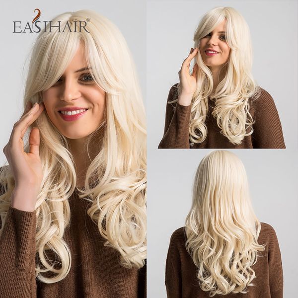 easihair long light blonde synthetic wigs with bangs natural wave wigs for women high temperature fiber cosplay, Black
easihair long light blonde synthetic wigs with bangs natural wave wigs for women high temperature fiber cosplay, Black