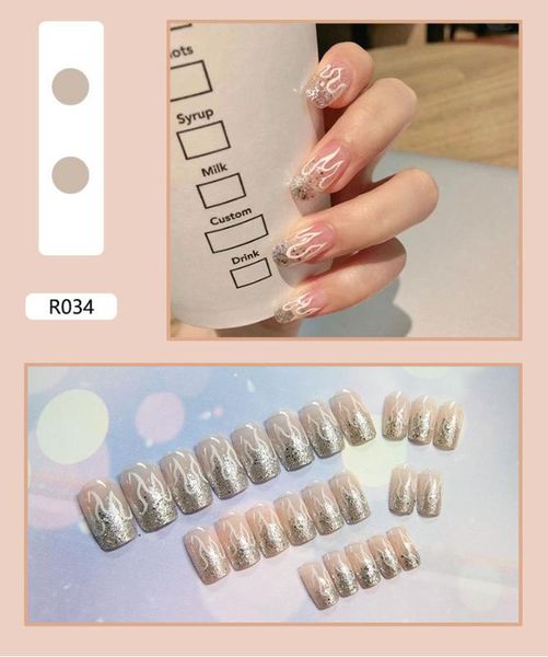 24pcs silver nail powder flame false nails flesh-colored transparent round nail tips ballet oval fake extension manicure, Red;gold
24pcs silver nail powder flame false nails flesh-colored transparent round nail tips ballet oval fake extension manicure, Red;gold