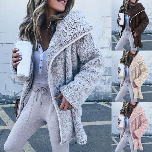 teddy coat women fluffy jacket fur lamb plush thick casual solid color winter faux fur coat fleece lapel overcoat futro gifts, Black
teddy coat women fluffy jacket fur lamb plush thick casual solid color winter faux fur coat fleece lapel overcoat futro gifts, Black