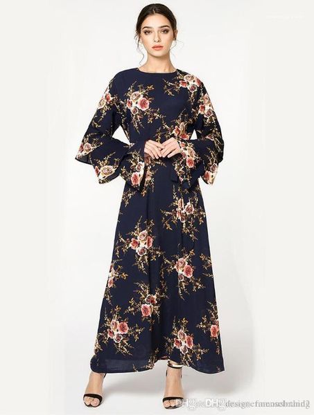 long dresses spring summer women flare long sleeves casual fashion dress muslim malaysia floral, Black;gray
long dresses spring summer women flare long sleeves casual fashion dress muslim malaysia floral, Black;gray