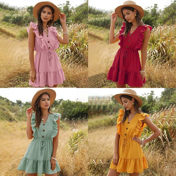 2020 summer new yellow red pink green v-neck ruffled bubble lace-up zaraing vadiming sheining zafuler sukienka boho women dress, Black;gray
2020 summer new yellow red pink green v-neck ruffled bubble lace-up zaraing vadiming sheining zafuler sukienka boho women dress, Black;gray