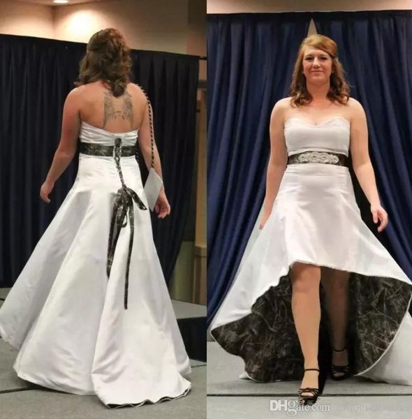 vintage new camo plus size hi-lo wedding dress sweet heart backless crystal sash short country garden beach bridal gowns cheap
vintage new camo plus size hi-lo wedding dress sweet heart backless crystal sash short country garden beach bridal gowns cheap