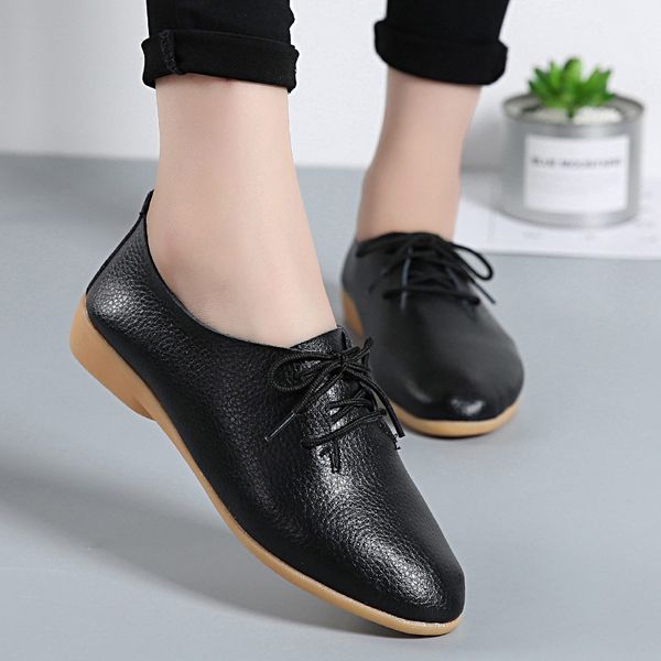 women shoes 2019 fashion genuine leather shoes woman flats wimen casual comfortable lace-up sneakers women, Black
women shoes 2019 fashion genuine leather shoes woman flats wimen casual comfortable lace-up sneakers women, Black
