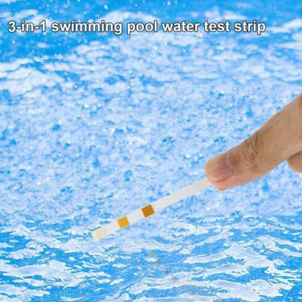50pcs 3 In1 Acid Water Hardness Swimming Pool Spa Chlorine Test Strip Alkalinity Ph Cyanuric Bromine High Precision Hot