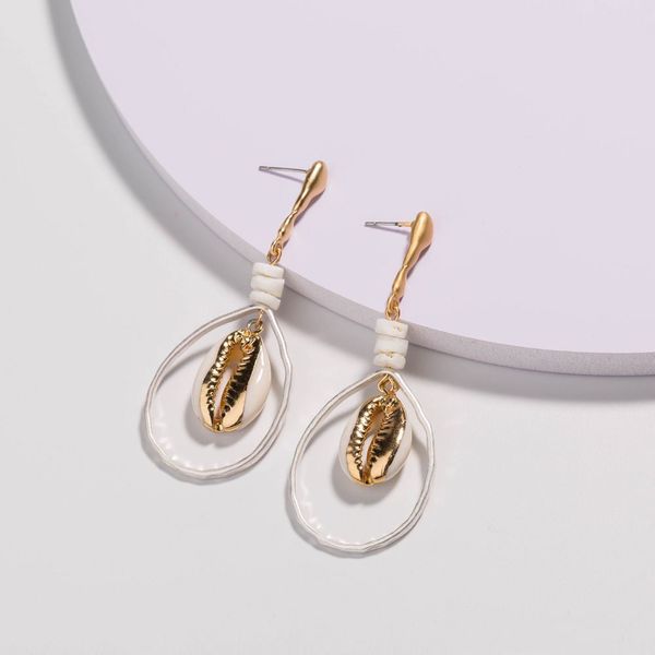 2019 new natural sea shell drop dangle earring for women trendy metal geometric statement beach earring party jewelry, Silver
2019 new natural sea shell drop dangle earring for women trendy metal geometric statement beach earring party jewelry, Silver