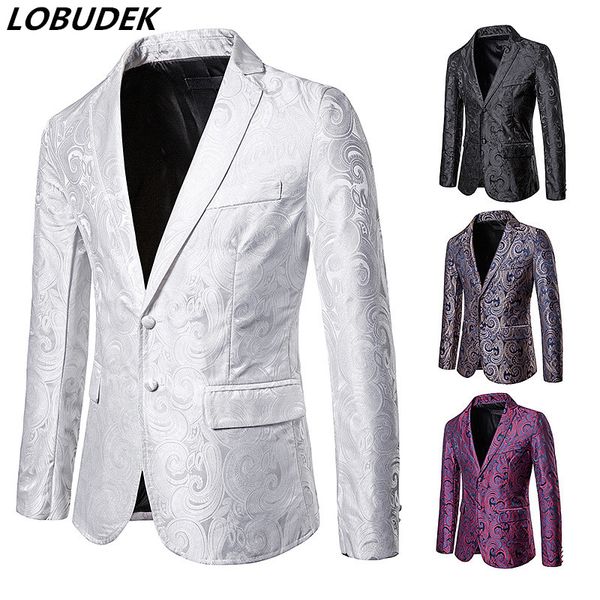 spring autumn men thin blazer jacket black white jacquard blazers business office casual coat bar party stage clothing 4 colors, White;black
spring autumn men thin blazer jacket black white jacquard blazers business office casual coat bar party stage clothing 4 colors, White;black