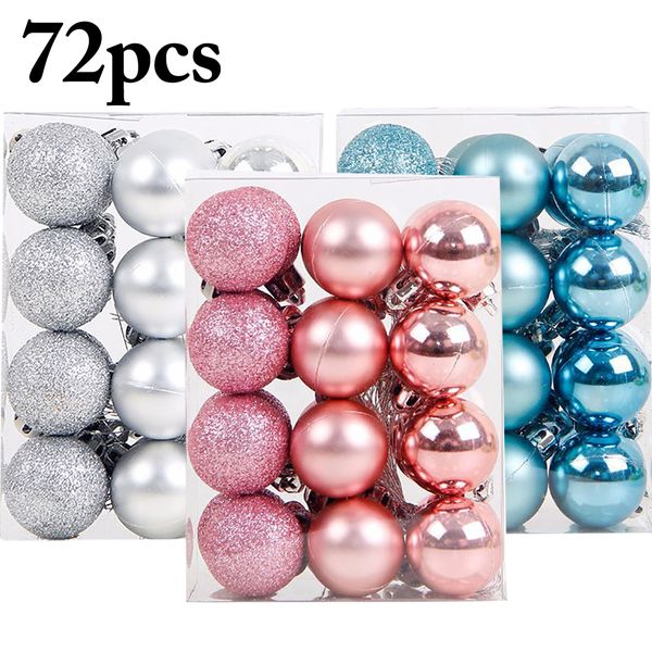 72pcs/pack 1.2 inch christmas tree ornaments multi-color christmas ball plastic gift ball for xmas holiday decoration
72pcs/pack 1.2 inch christmas tree ornaments multi-color christmas ball plastic gift ball for xmas holiday decoration